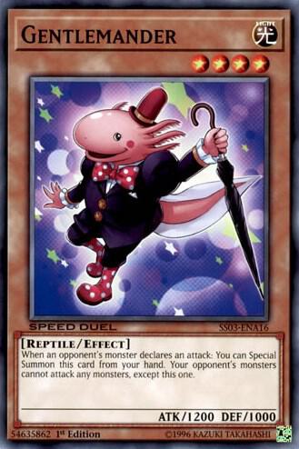 Gentlemander trading card from Speed Duel Decks: Ultimate Predators Gentlemander - Speed Duel Decks: Ultimate Predators YuGiOh trading card