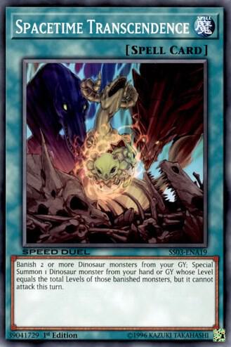 Spacetime Transcendence trading card from Speed Duel Decks: Ultimate Predators Spacetime Transcendence - Speed Duel Decks: Ultimate Predators YuGiOh trading card