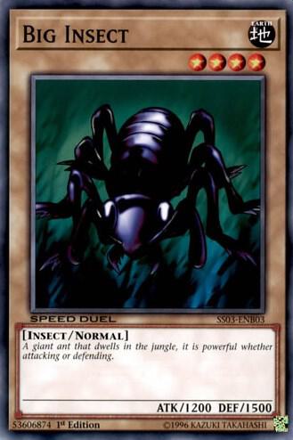 Big Insect trading card from Speed Duel Decks: Ultimate Predators Big Insect - Speed Duel Decks: Ultimate Predators YuGiOh trading card