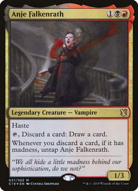 Anje Falkenrath - Commander 2019 (C19) #37 - Mythic Magic: The Gathering Trading Card