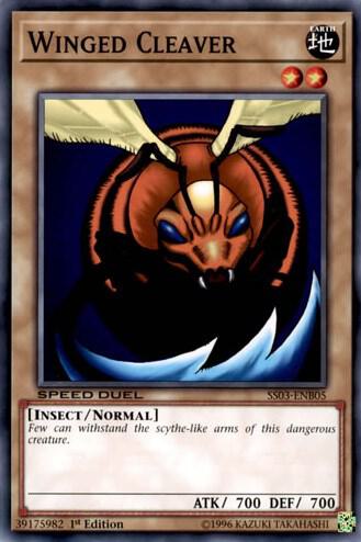 Winged Cleaver trading card from Speed Duel Decks: Ultimate Predators Winged Cleaver - Speed Duel Decks: Ultimate Predators YuGiOh trading card