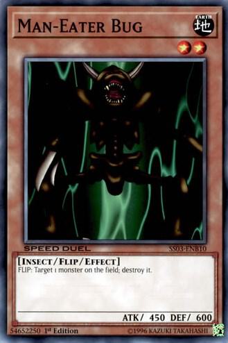 Man-Eater Bug trading card from Speed Duel Decks: Ultimate Predators Man-Eater Bug - Speed Duel Decks: Ultimate Predators YuGiOh trading card