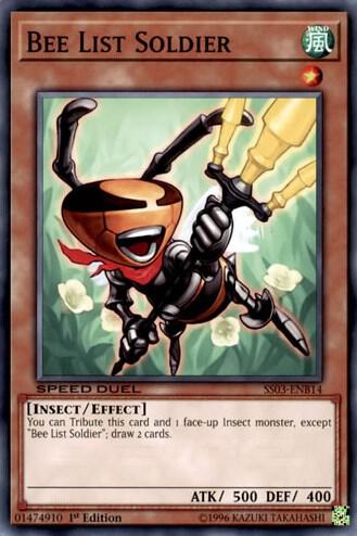 Bee List Soldier trading card from Speed Duel Decks: Ultimate Predators Bee List Soldier - Speed Duel Decks: Ultimate Predators YuGiOh trading card