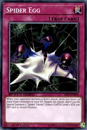 Spider Egg trading card from Speed Duel Decks: Ultimate Predators Spider Egg - Speed Duel Decks: Ultimate Predators YuGiOh trading card