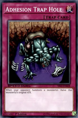 Adhesion Trap Hole - Speed Duel Decks: Ultimate Predators YuGiOh trading card