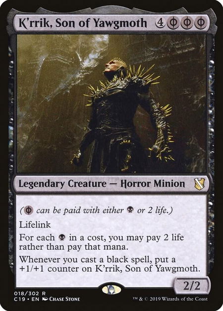 K'rrik, Son of Yawgmoth - Commander 2019 Magic: The Gathering trading card