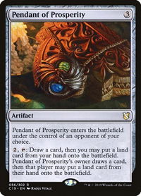 Pendant of Prosperity - Commander 2019 (C19) #56 - Rare Magic: The Gathering Trading Card
