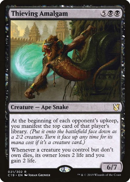 Thieving Amalgam - Commander 2019 Magic: The Gathering trading card