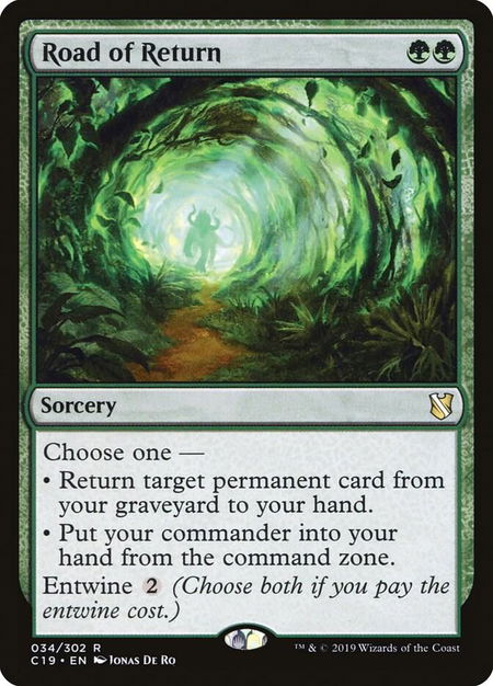 Road of Return - Commander 2019 Magic: The Gathering trading card