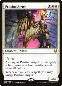 Pristine Angel - Commander 2019 (C19) #70 - Mythic Magic: The Gathering Trading Card