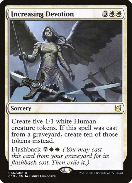 Increasing Devotion - Commander 2019 Magic: The Gathering trading card