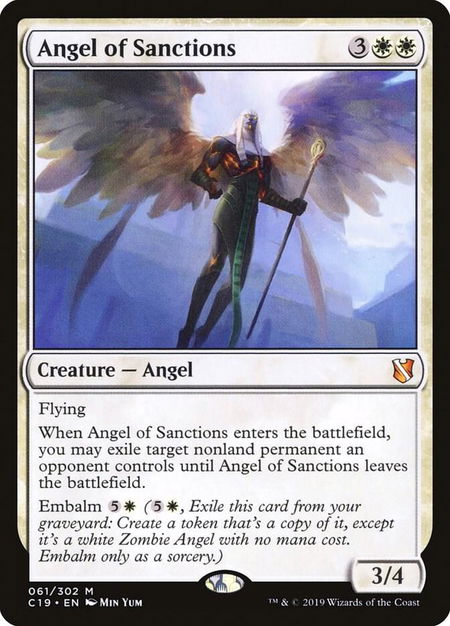 Angel of Sanctions - Commander 2019 Magic: The Gathering trading card