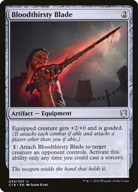 Bloodthirsty Blade - Commander 2019 (C19) #53 - Uncommon Magic: The Gathering Trading Card