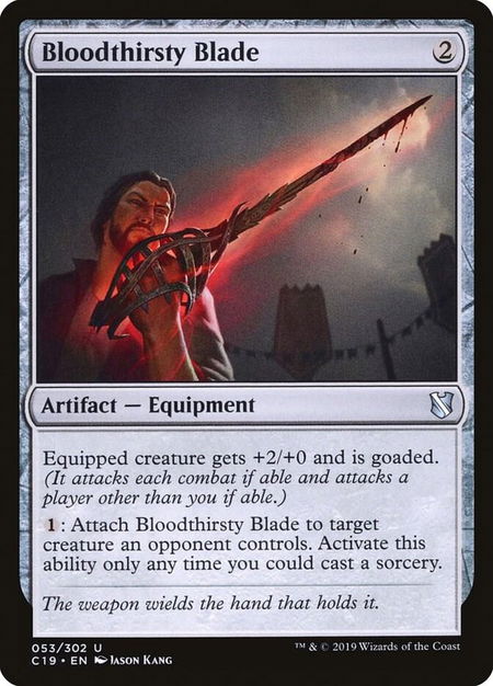 Bloodthirsty Blade - Commander 2019 Magic: The Gathering trading card