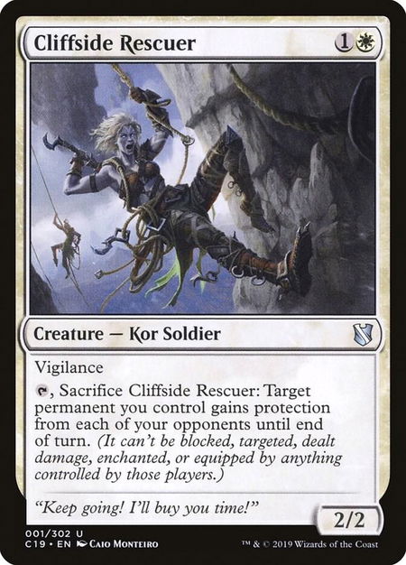 Cliffside Rescuer - Commander 2019 Magic: The Gathering trading card