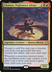 Chainer, Nightmare Adept - Commander 2019 (C19) #39 - Mythic Magic: The Gathering Trading Card