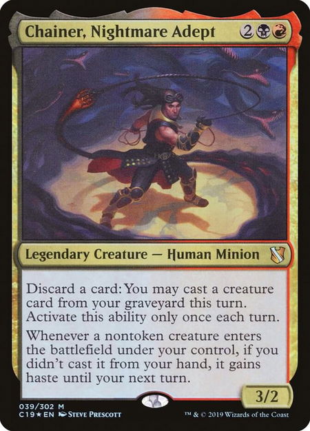 Chainer, Nightmare Adept - Commander 2019 Magic: The Gathering trading card