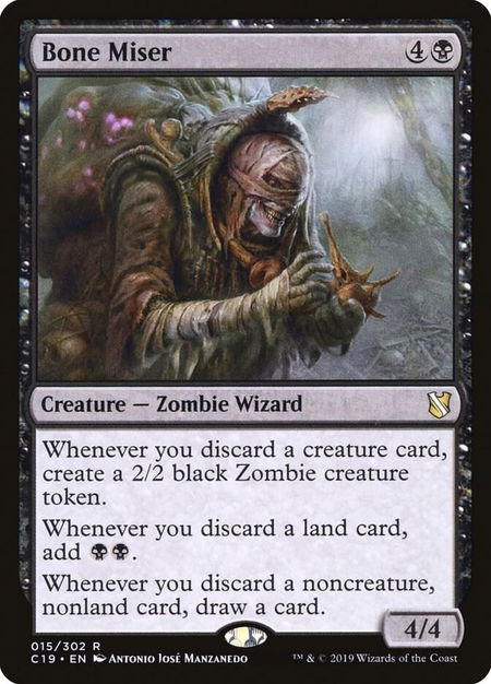 Bone Miser - Commander 2019 Magic: The Gathering trading card