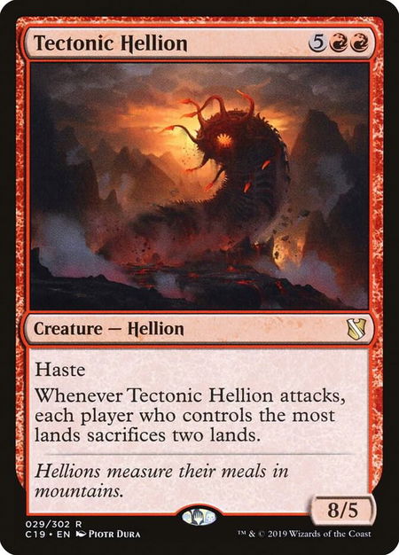 Tectonic Hellion - Commander 2019 Magic: The Gathering trading card