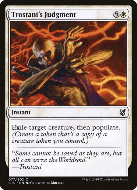 Trostani's Judgment - Commander 2019 Magic: The Gathering trading card
