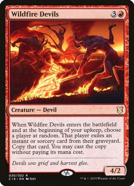 Wildfire Devils - Commander 2019 Magic: The Gathering trading card