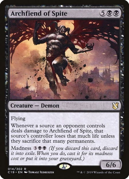Archfiend of Spite - Commander 2019 Magic: The Gathering trading card