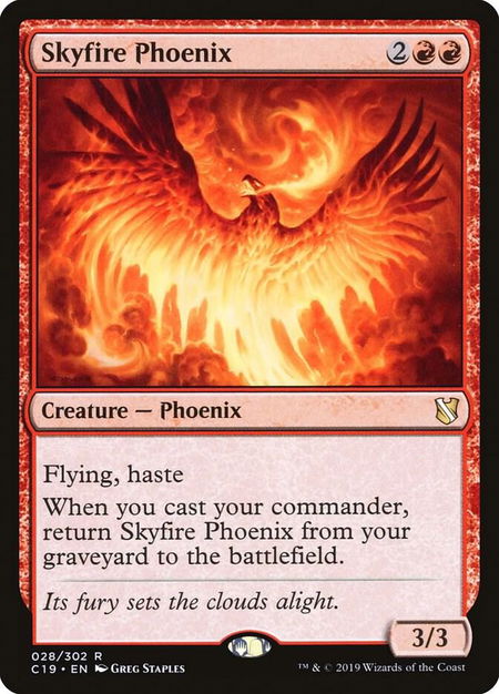 Skyfire Phoenix - Commander 2019 Magic: The Gathering trading card