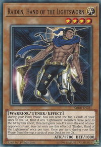 Raiden, Hand of the Lightsworn - Structure Deck: Rokket Revolt (SDRR) #SDRR-EN021 - Common / Short Print YuGiOh Trading Card