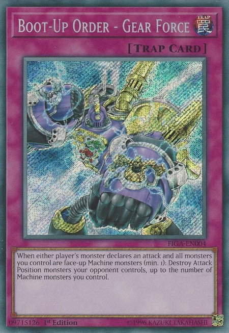 Boot-Up Order - Gear Force trading card from Fists of the Gadgets Boot-Up Order - Gear Force - Fists of the Gadgets YuGiOh trading card