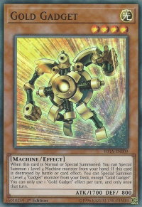 Gold Gadget - Fists of the Gadgets (FIGA) #FIGA-EN009 - Super Rare YuGiOh Trading Card