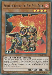 Brotherhood of the Fire Fist - Bear - Fists of the Gadgets (FIGA) #FIGA-EN023 - Super Rare YuGiOh Trading Card