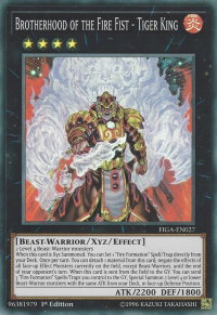Brotherhood of the Fire Fist - Tiger King - Fists of the Gadgets (FIGA) #FIGA-EN027 - Super Rare YuGiOh Trading Card