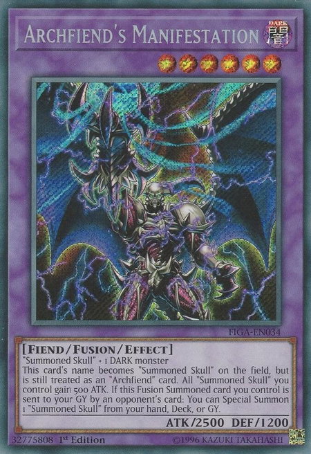 Archfiend's Manifestation - Fists of the Gadgets YuGiOh trading card