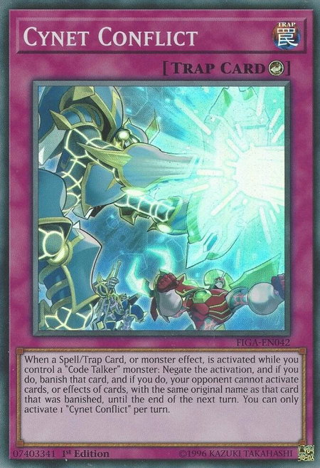 Cynet Conflict trading card from Fists of the Gadgets Cynet Conflict - Fists of the Gadgets YuGiOh trading card