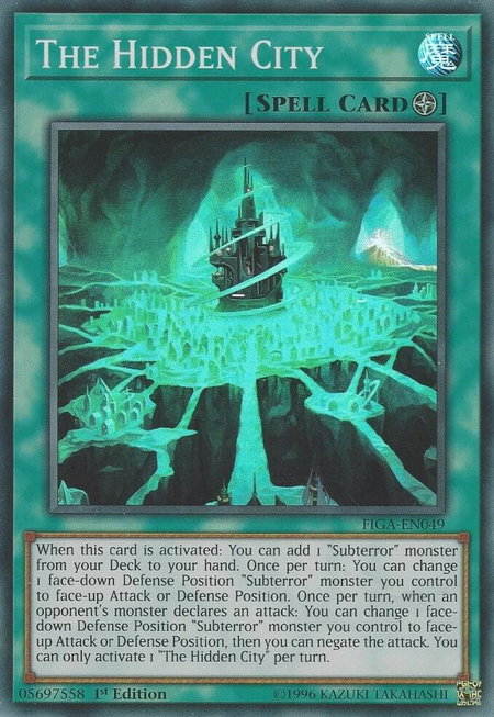The Hidden City trading card from Fists of the Gadgets The Hidden City - Fists of the Gadgets YuGiOh trading card