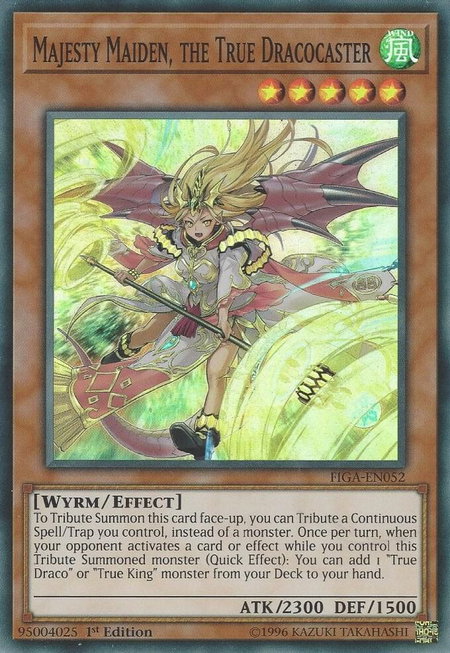 Majesty Maiden, the True Dracocaster - Fists of the Gadgets YuGiOh trading card