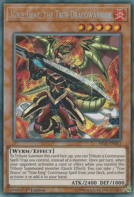 Ignis Heat, the True Dracowarrior - Fists of the Gadgets YuGiOh trading card