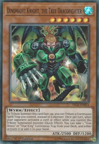 Dinomight Knight, the True Dracofighter - Fists of the Gadgets (FIGA) #FIGA-EN054 - Super Rare YuGiOh Trading Card