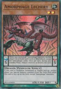Amorphage Lechery - Fists of the Gadgets (FIGA) #FIGA-EN055 - Super Rare YuGiOh Trading Card