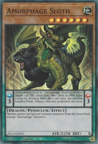 Amorphage Sloth - Fists of the Gadgets (FIGA) #FIGA-EN056 - Super Rare YuGiOh Trading Card