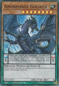 Amorphage Goliath - Fists of the Gadgets (FIGA) #FIGA-EN057 - Super Rare YuGiOh Trading Card