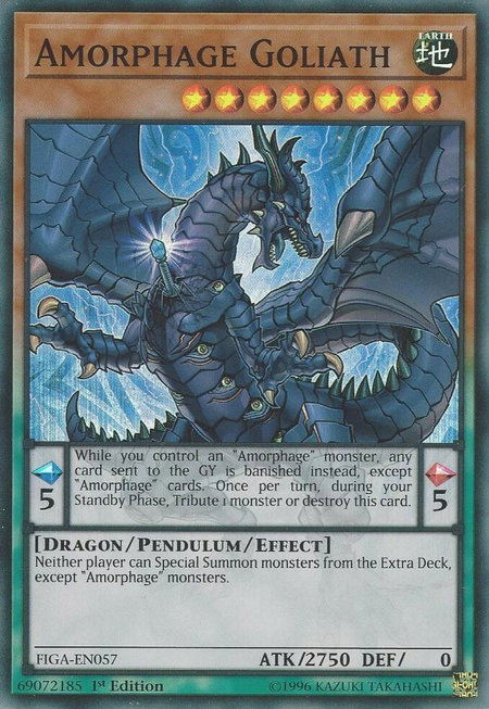 Amorphage Goliath trading card from Fists of the Gadgets Amorphage Goliath - Fists of the Gadgets YuGiOh trading card