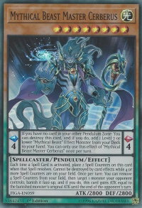 Mythical Beast Master Cerberus - Fists of the Gadgets (FIGA) #FIGA-EN059 - Super Rare YuGiOh Trading Card