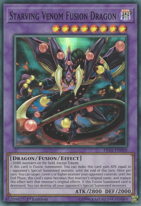 Starving Venom Fusion Dragon - Fists of the Gadgets YuGiOh trading card