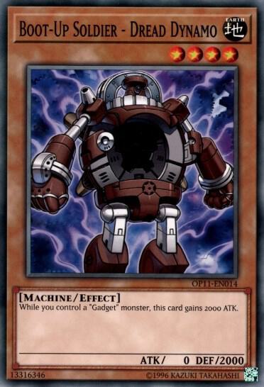 Boot-Up Soldier - Dread Dynamo trading card from OTS Tournament Pack 11 Boot-Up Soldier - Dread Dynamo - OTS Tournament Pack 11 YuGiOh trading card