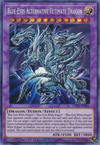Blue-Eyes Alternative Ultimate Dragon - 2019 Gold Sarcophagus Tin (CT16) #TN19-EN001 - Prismatic Secret Rare YuGiOh Trading Card