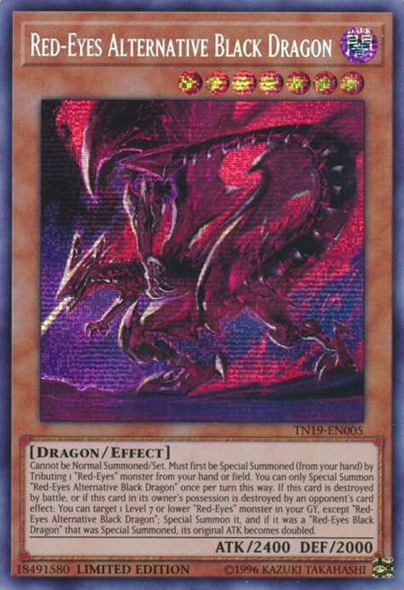 Red-Eyes Alternative Black Dragon - 2019 Gold Sarcophagus Tin YuGiOh trading card