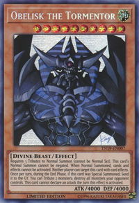 Obelisk the Tormentor - 2019 Gold Sarcophagus Tin (CT16) #TN19-EN007 - Prismatic Secret Rare YuGiOh Trading Card