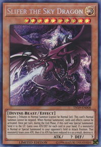 Slifer the Sky Dragon - 2019 Gold Sarcophagus Tin (CT16) #TN19-EN008 - Prismatic Secret Rare YuGiOh Trading Card