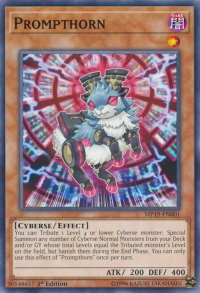 Prompthorn - 2019 Gold Sarcophagus Tin Mega Pack (MP19) #MP19-EN001 - Common / Short Print YuGiOh Trading Card